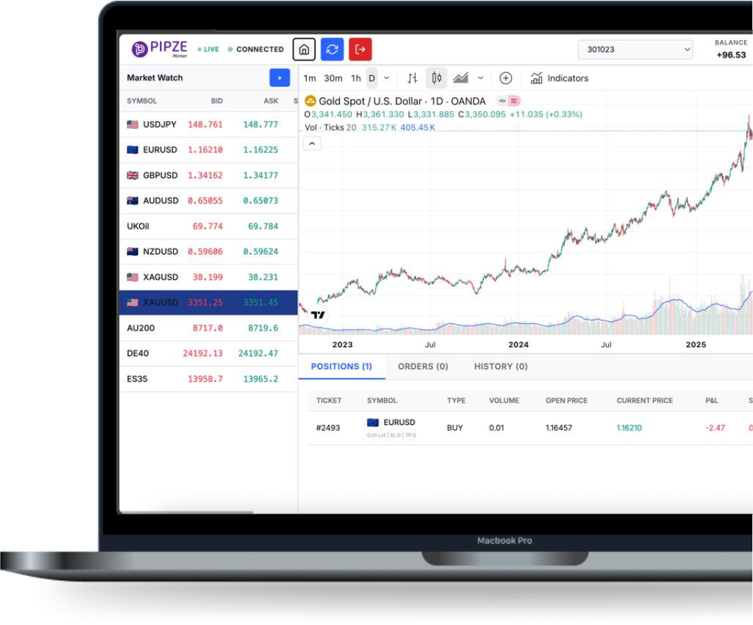 trader laptop